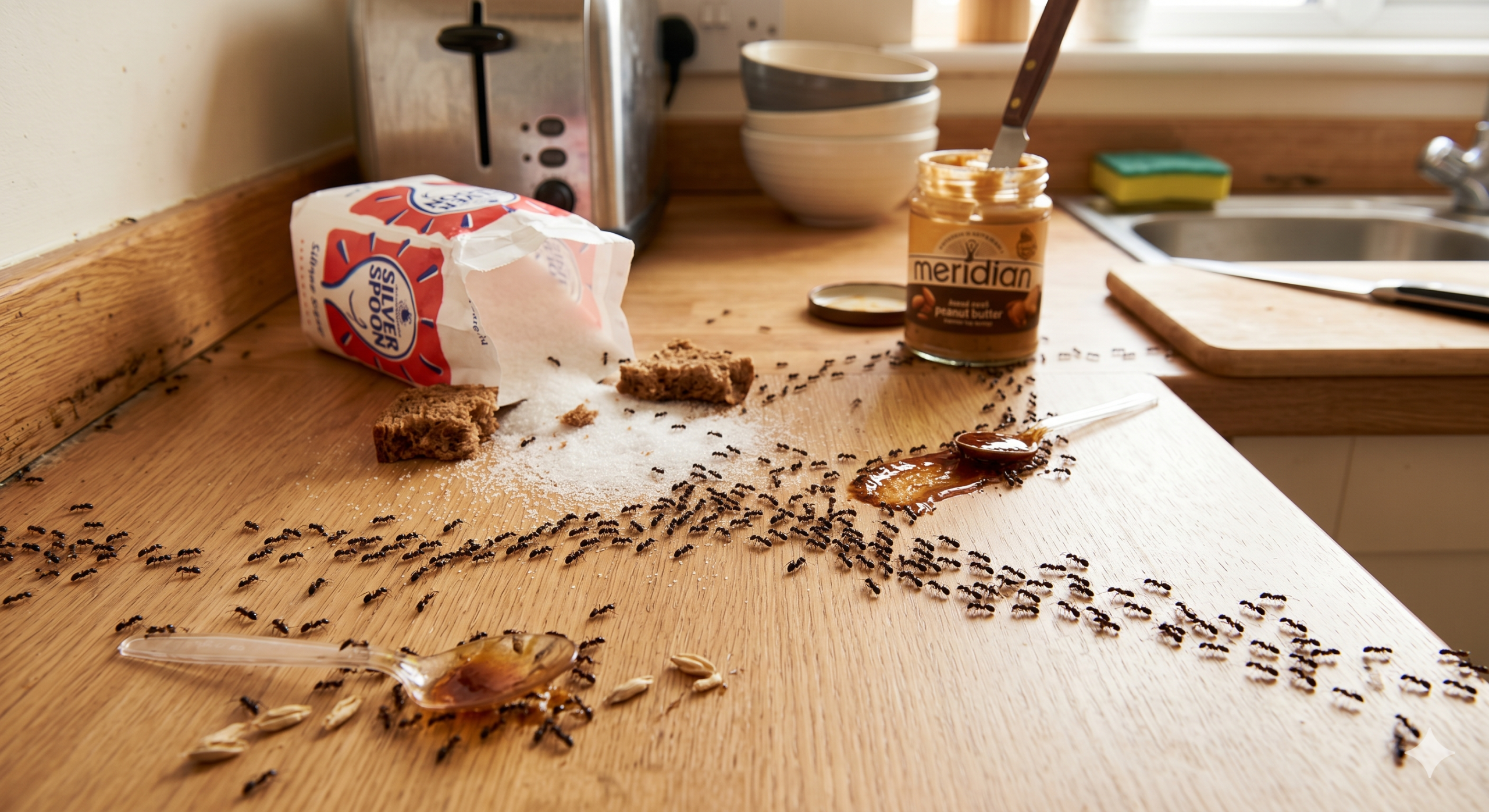 ants on kitchen counter